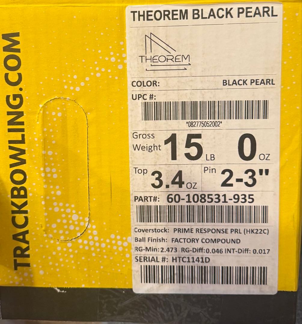 ※日本未発売　ボウリングボール 新品未使用Theorem ブラックパープル15P