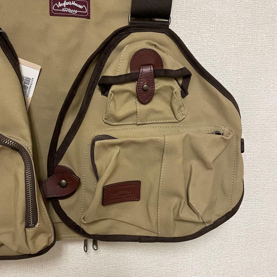 グ*6様 【新品未使用】Angler's House フィッシングベスト ベージ