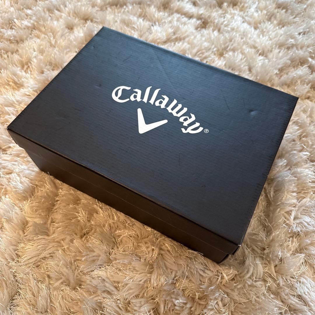 美品★Callaway ゴルフシューズ★ネイビー★保管袋★シルバーラメ靴紐付