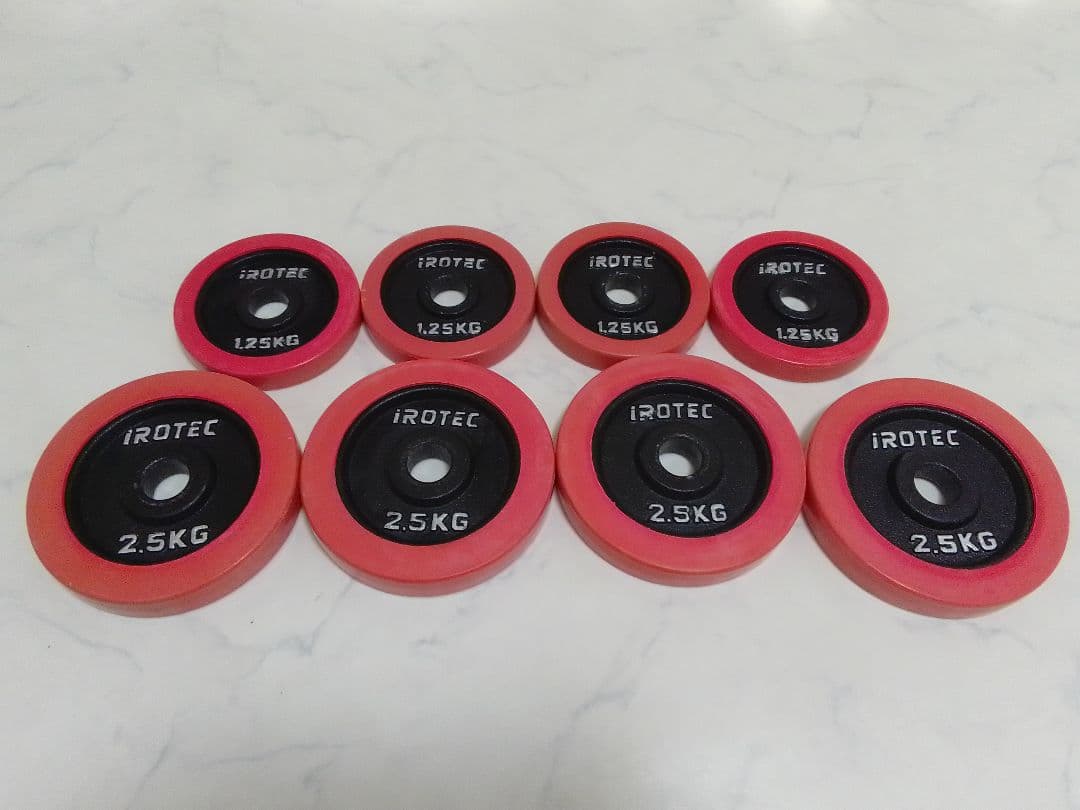 ま*と様 iROTEC ラバー付 ダンベル 約20kg 28mm径 1.25 2