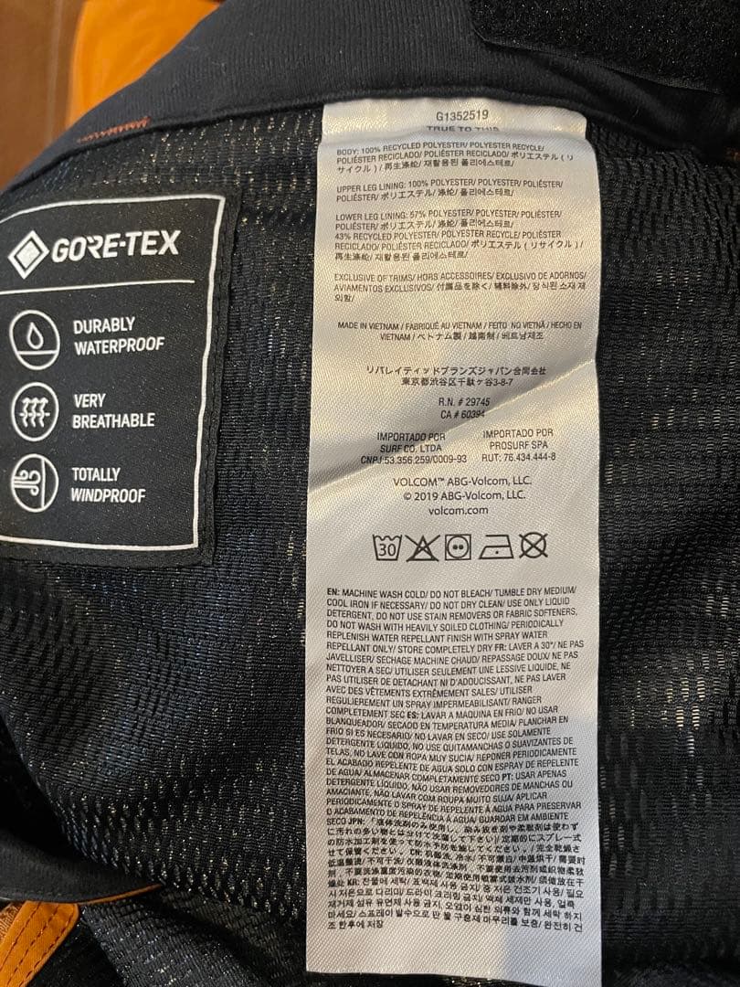 新品 Volcom Gore-Tex スノーパンツ L ゴアテックス ボルコム
