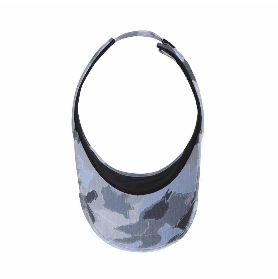 新品⭐️タグ付き❤️S サイズ ANEW ロゴ　サンバイザー　ブルーカモ