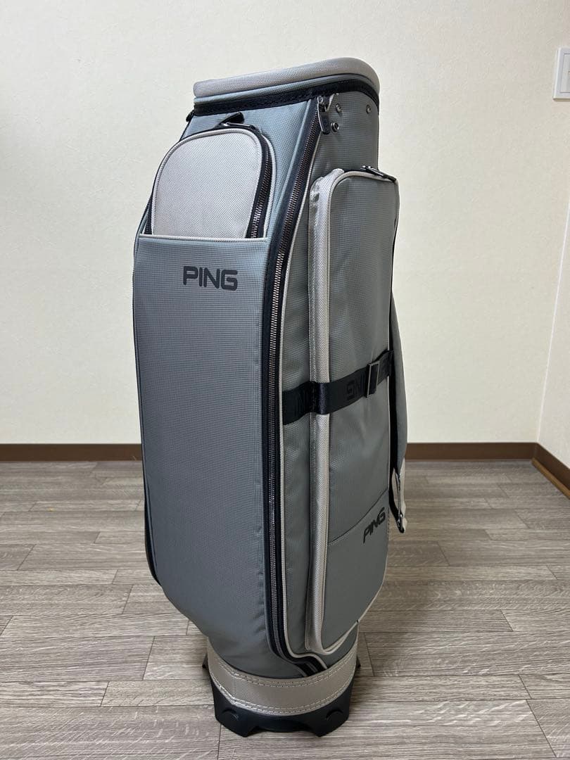 PING キャディバッグ　未使用品　10ポケットで収納力抜群！カーキグレイ