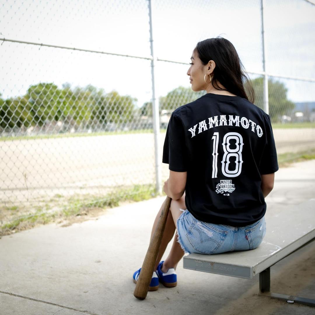 ミスターカートゥーン ロサンゼルス ドジャース 山本由伸 Tシャツ ブラック 黒