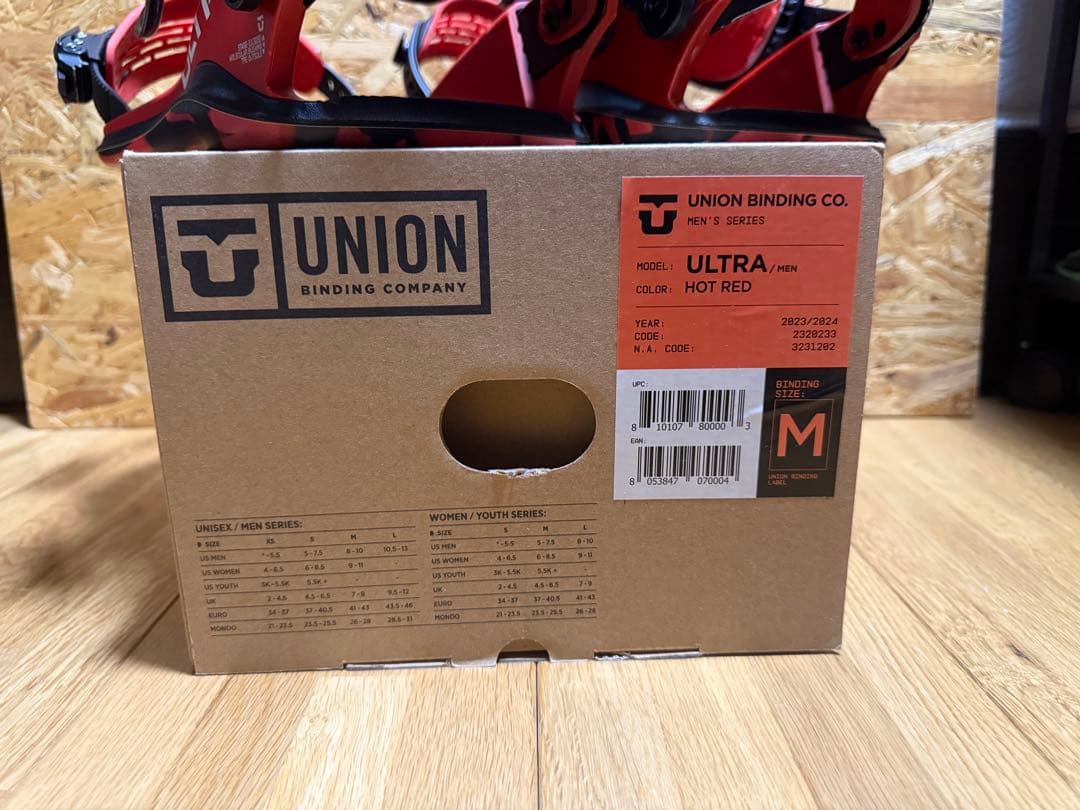 UNION ULTRA 23-24 ビンディング Mサイズ レッド/ブラック