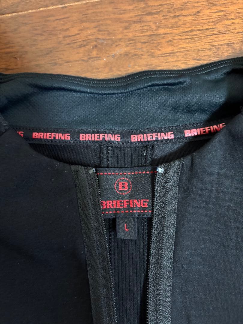 美品　BRIEFING ハーフジップ ロングスリーブ ネイビー