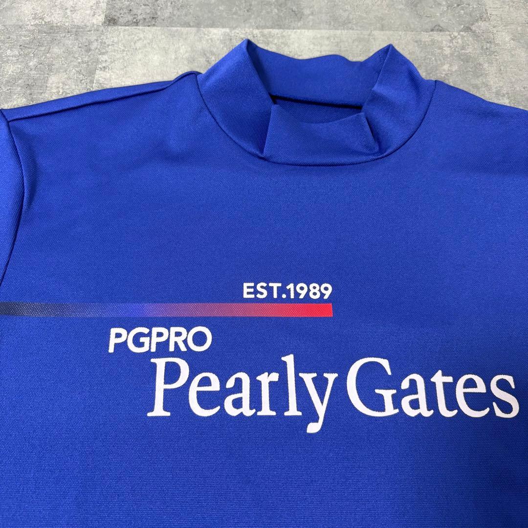 【新品】パーリーゲイツ　半袖モックネックシャツ　PGPRO ブルー　3Lサイズ