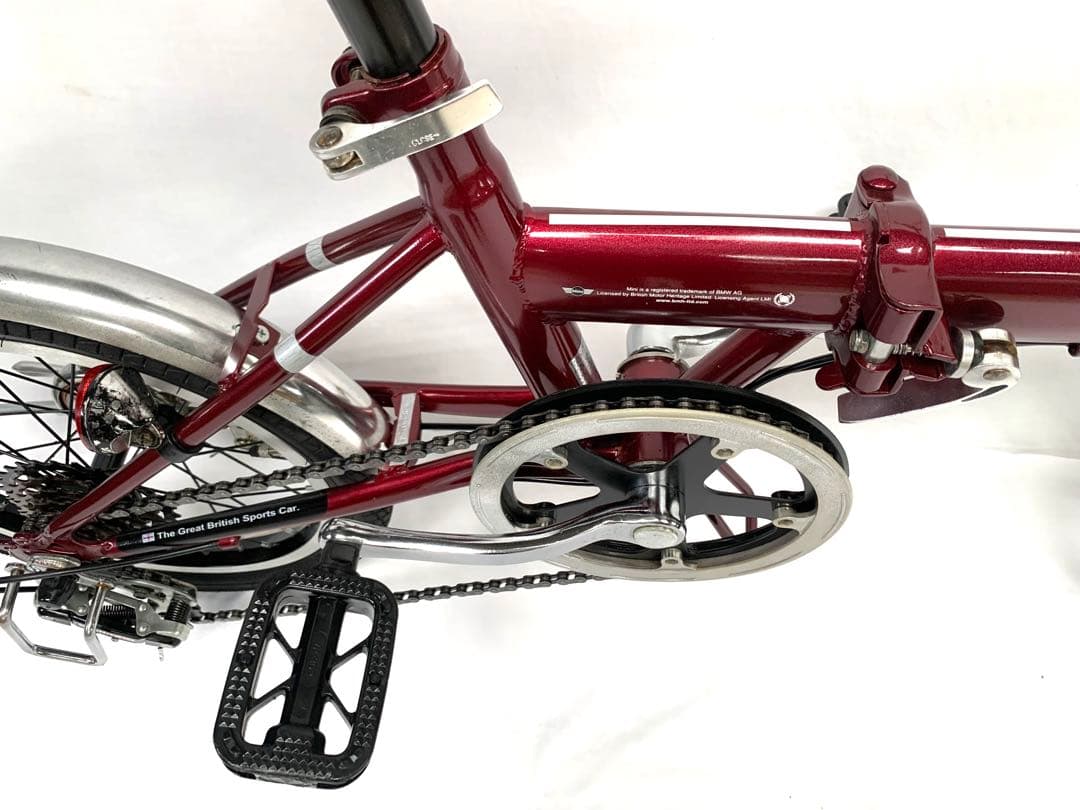 【即乘】送料無料MINI折り畳み自転車 SHIMANO 6速16インチ ミニベロ