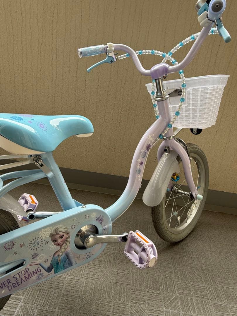 【直接引取り】子供用自転車　アナと雪の女王モデル　エルサ 16インチ