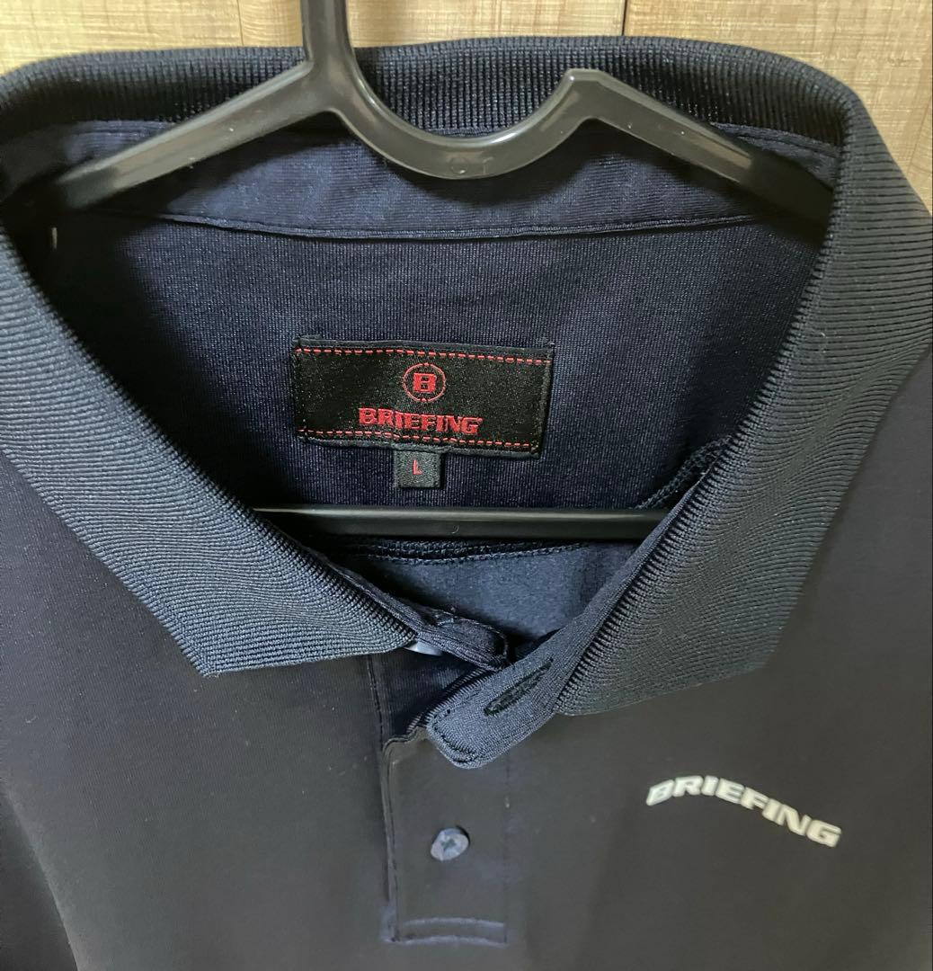 【極美品】BRIEFING ブリーフィング　 ポロシャツ　ネイビー　L