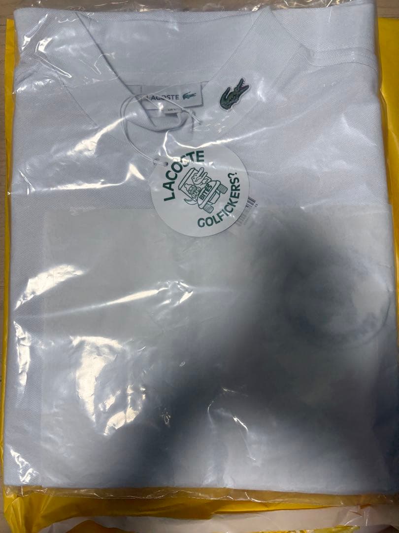 新品！ラコステ x ゴルフィッカーズ　コラボ　モックネックシャツ　ホワイト　L