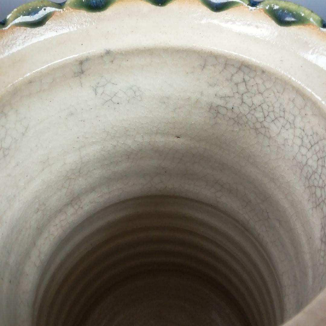 Ｗ３３３　水指　『織部弥七田手　細水指』『加藤弥右衛門』　共箱　茶道具