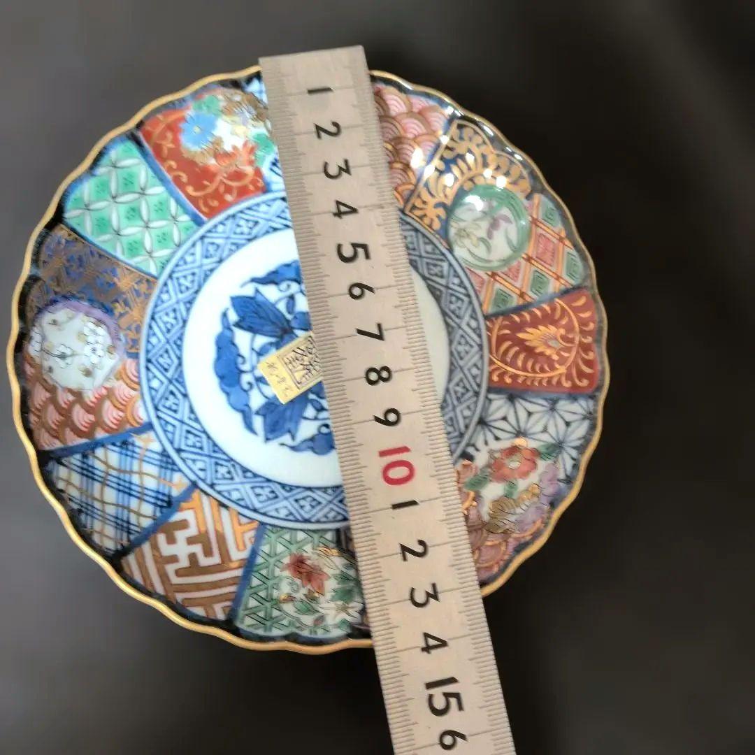 【未使用】美濃焼 三洋陶器 龍峰窯 銘々皿 5枚セット 古伊万里様式 金彩