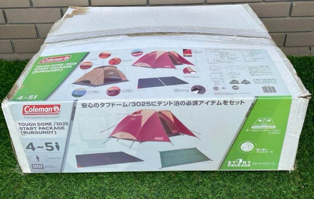 コールマン　新品未使用品　テントとスクリーンタープセットで　希少バーガンディ