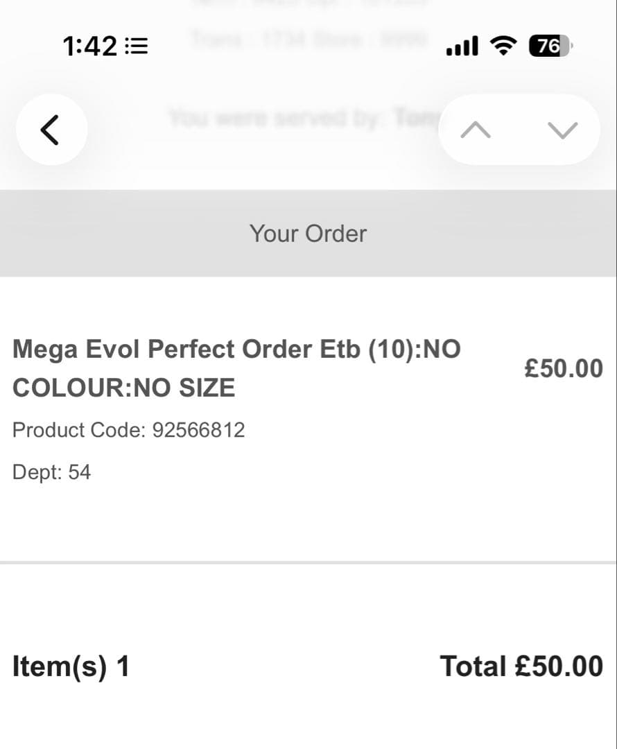 未開封_TCG海外限定MEGA EVOLUTION PERFECT ORDER