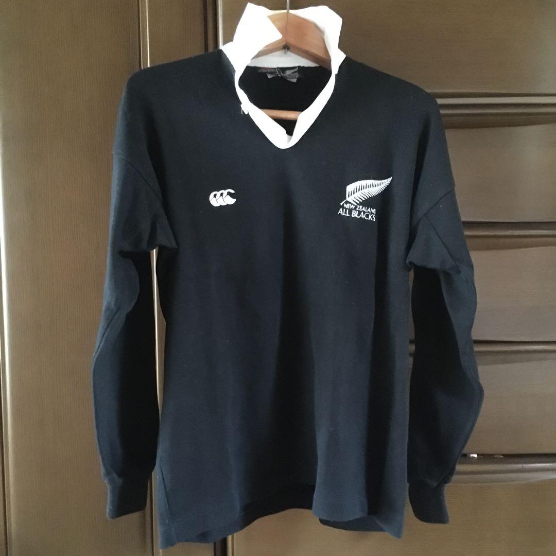 ALL BLACKS ラガー シャツ S ブラック