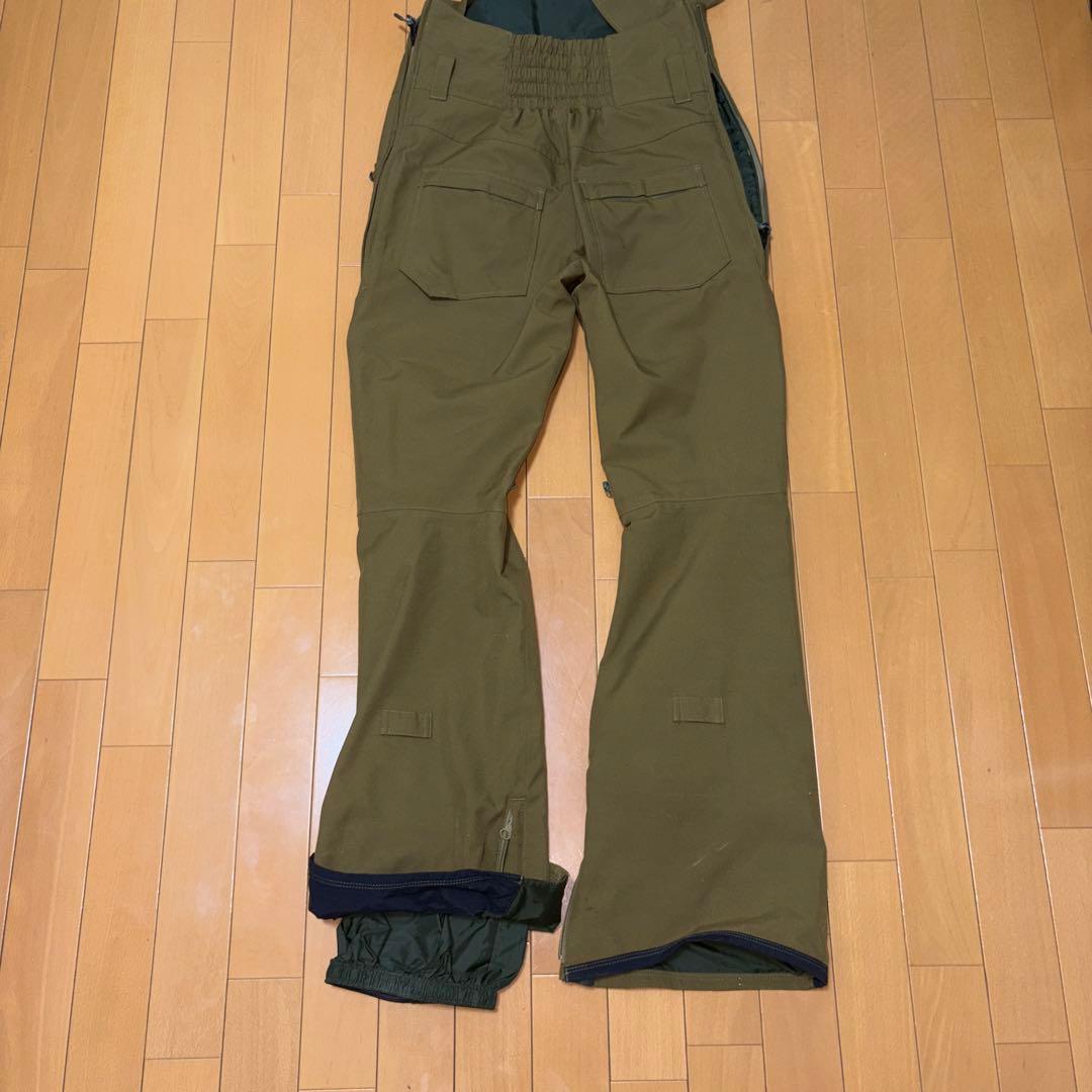 BURTON バートン ビブパンツ スノーボードウェア Sサイズ カーキ