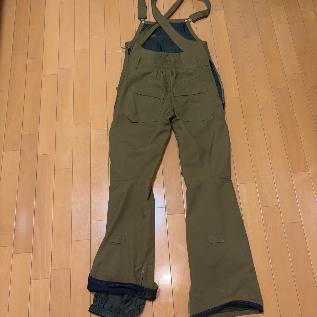 BURTON バートン ビブパンツ スノーボードウェア Sサイズ カーキ