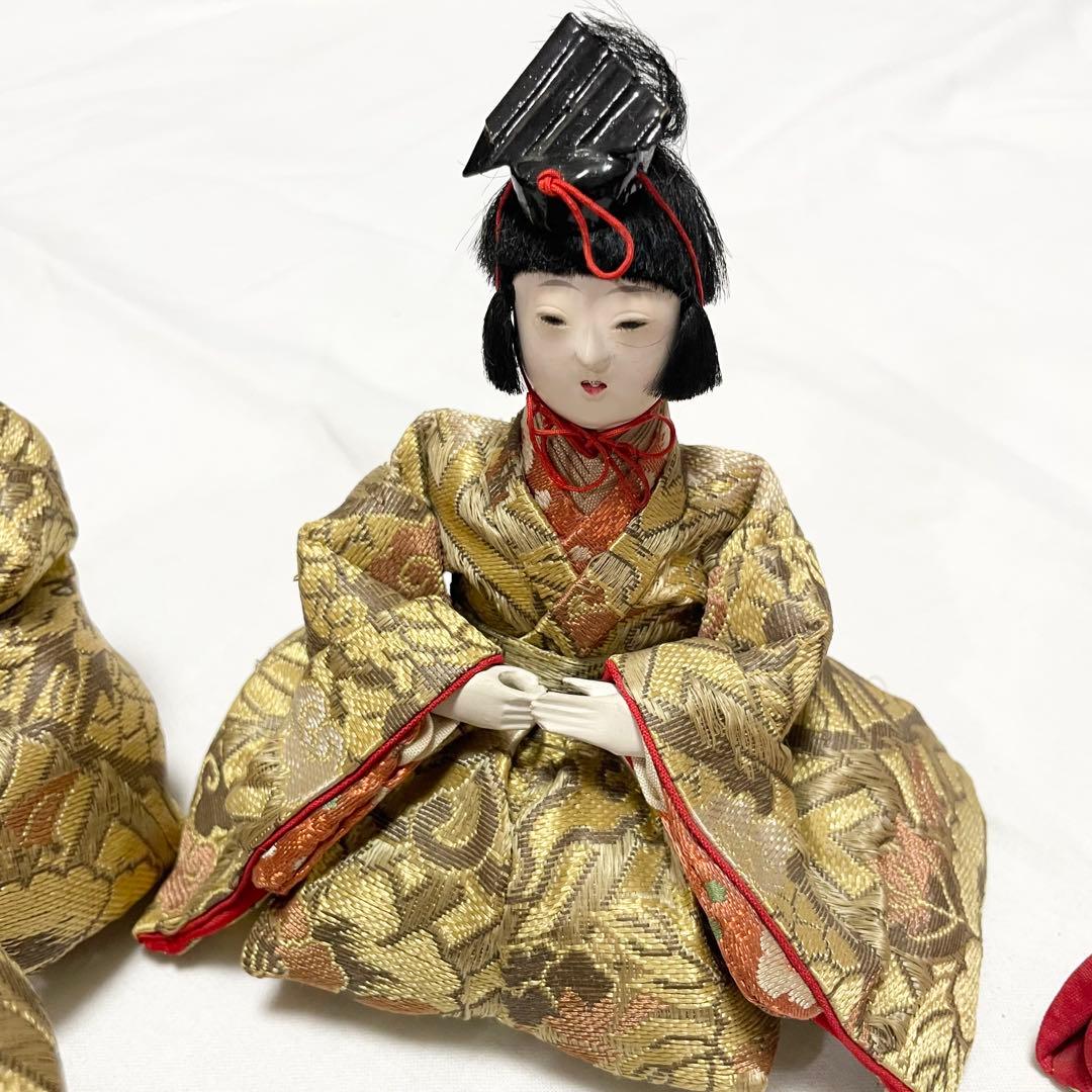 【アンティーク】雛人形 五人囃子 5体セット 道具付き 伝統工芸 時代物