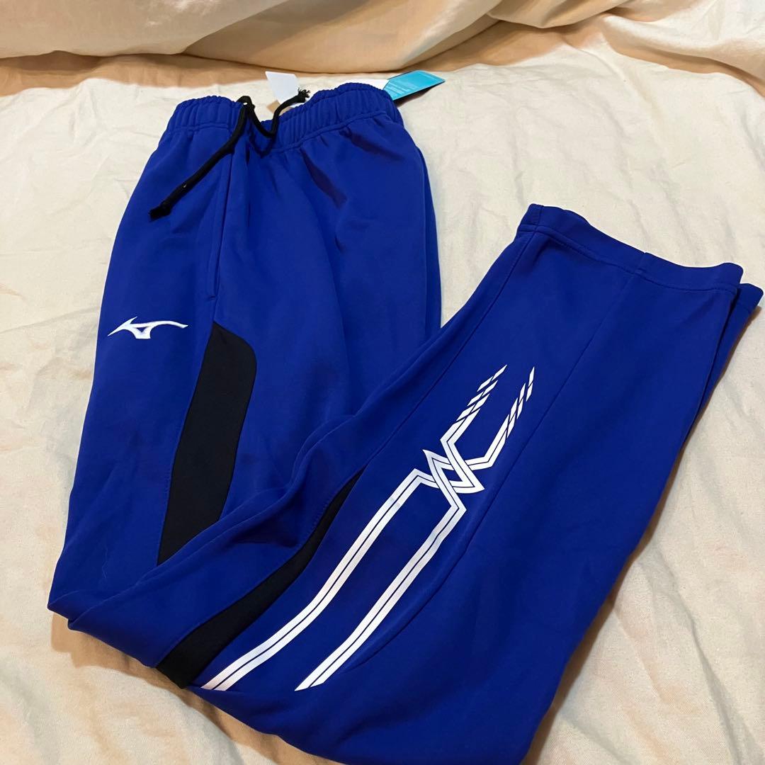 Mizuno ジャージ上下 青 Mサイズ未使用(送料込み)刺繍ロゴセットアップ
