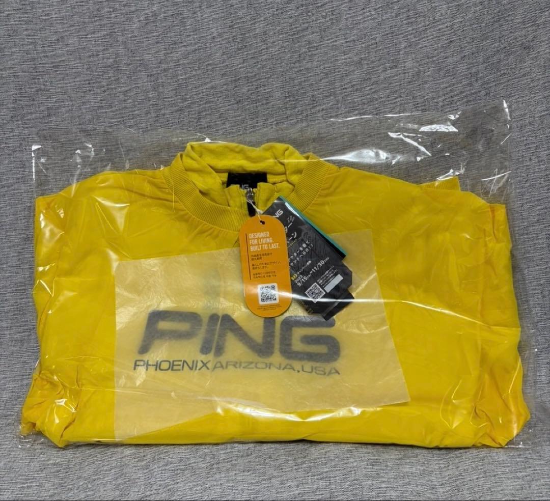 L 新品　PING ピン　ツインレイヤードアウター ブルゾン 裏起毛　レディース