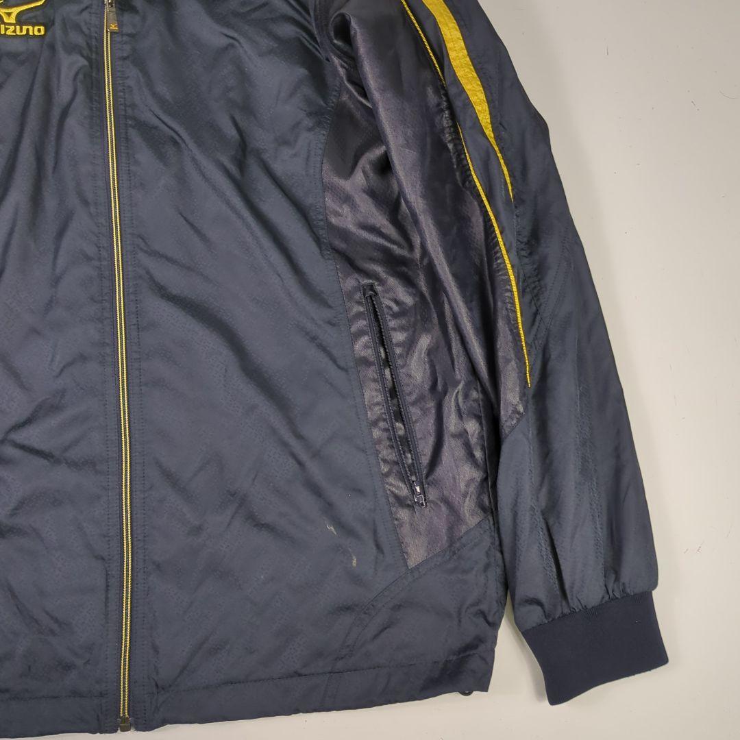 Mizuno ミズプロ フルジップジャケット ネイビー/ゴールド 大きいサイズ