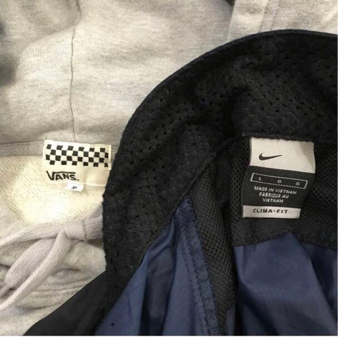 【セットアップ】NIKE スポーツ ベスト + VANS スウェット パーカーM