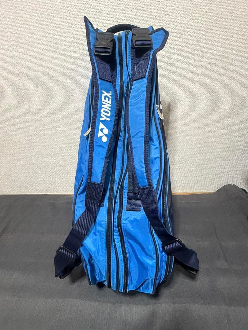 【本日限定】YONEX ラケットバッグ ブルー ショルダー付き 状態良好