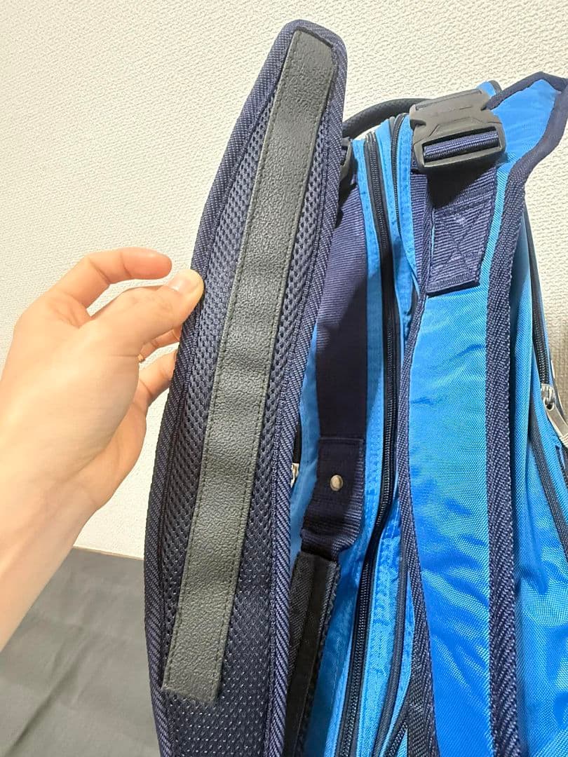 【本日限定】YONEX ラケットバッグ ブルー ショルダー付き 状態良好