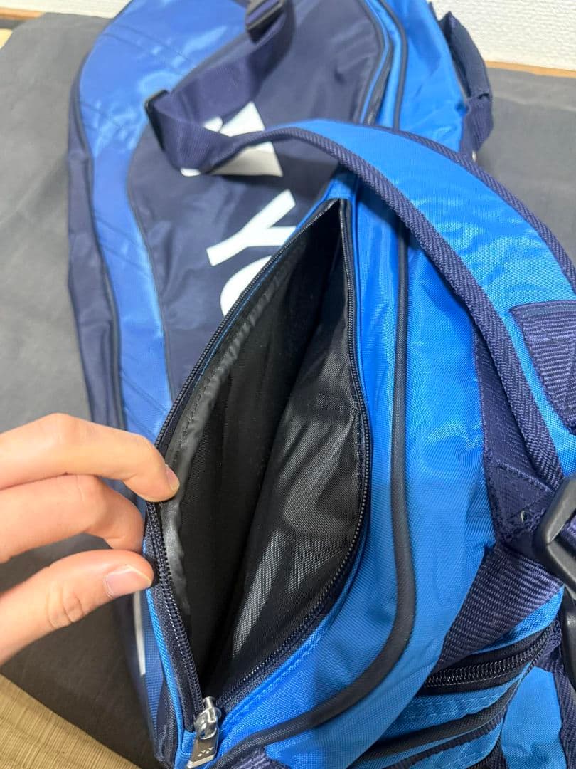 【本日限定】YONEX ラケットバッグ ブルー ショルダー付き 状態良好