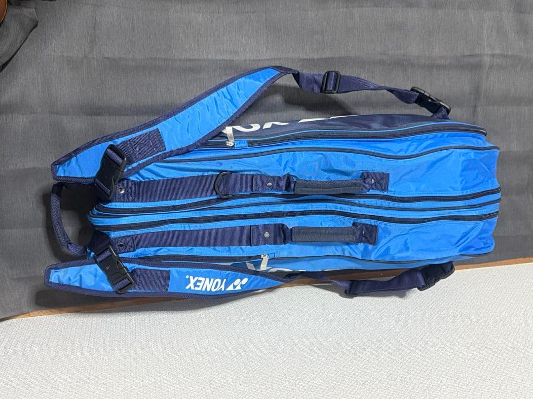 【本日限定】YONEX ラケットバッグ ブルー ショルダー付き 状態良好