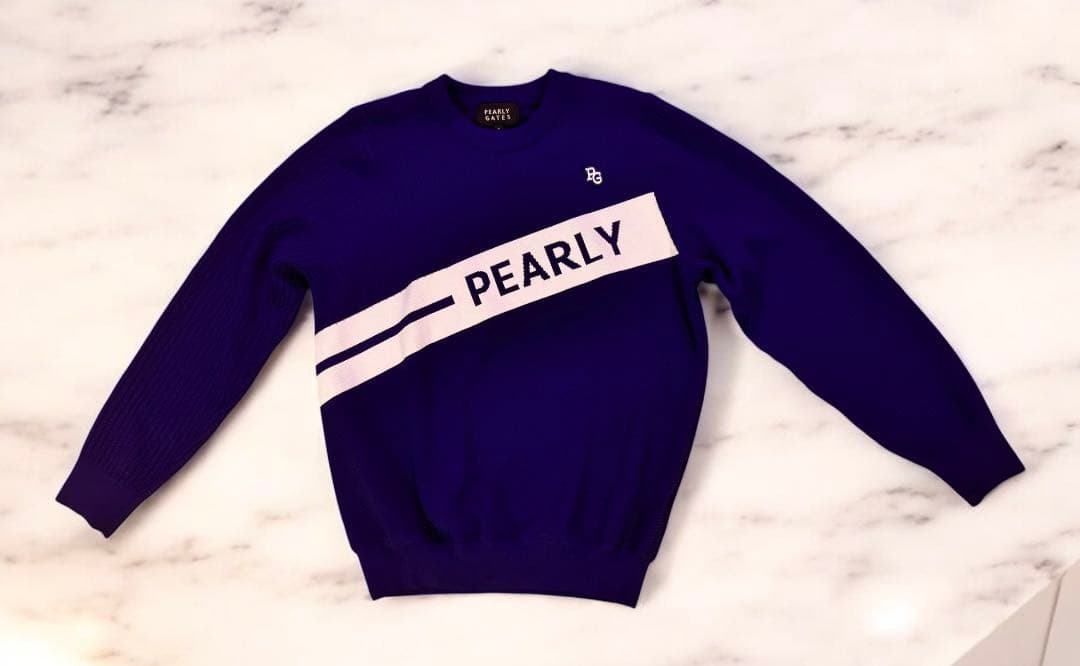 PEARLY GATESパーリーゲイツ ゴルフウェア ニット セーターブルー Ｓ