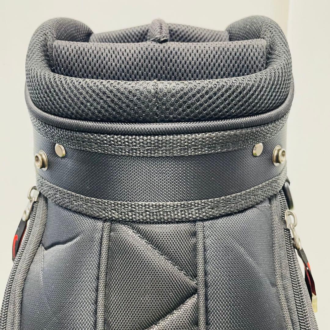 NIKE キャディバッグ ブラック/レッド ゴルフ 黒色