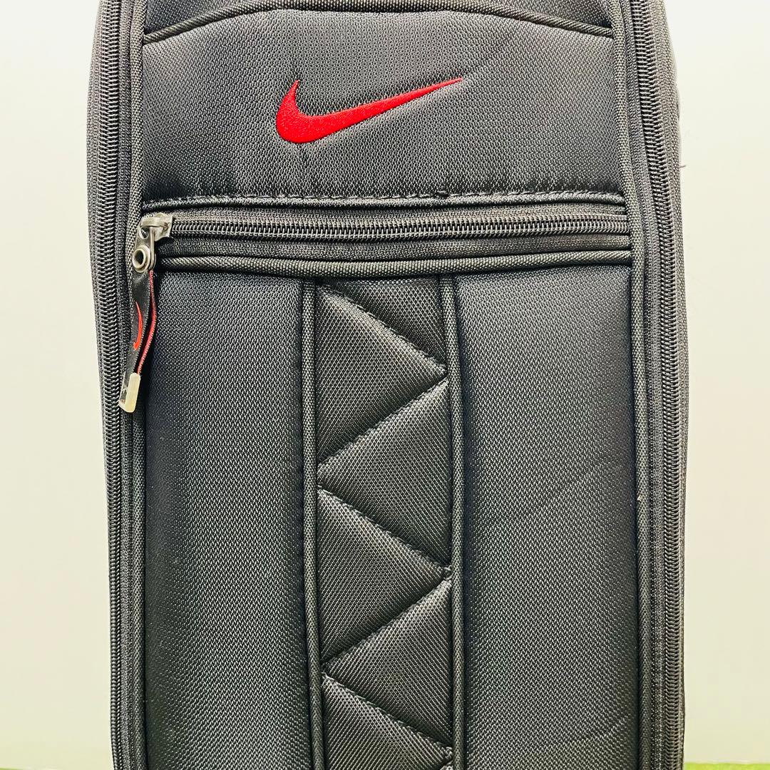 NIKE キャディバッグ ブラック/レッド ゴルフ 黒色