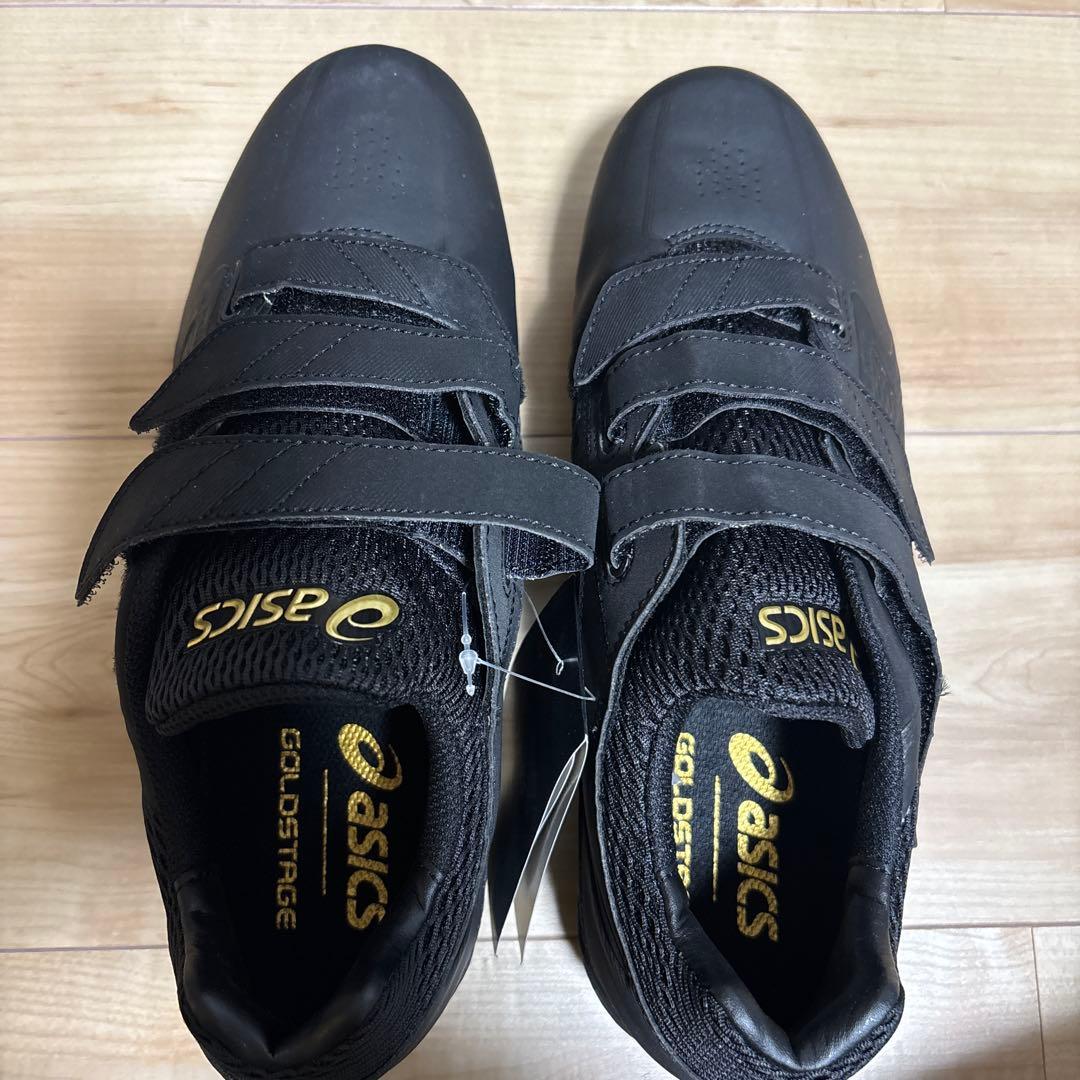 新品　アシックス　野球　スパイク　ゴールドステージMG ブラック　25.0