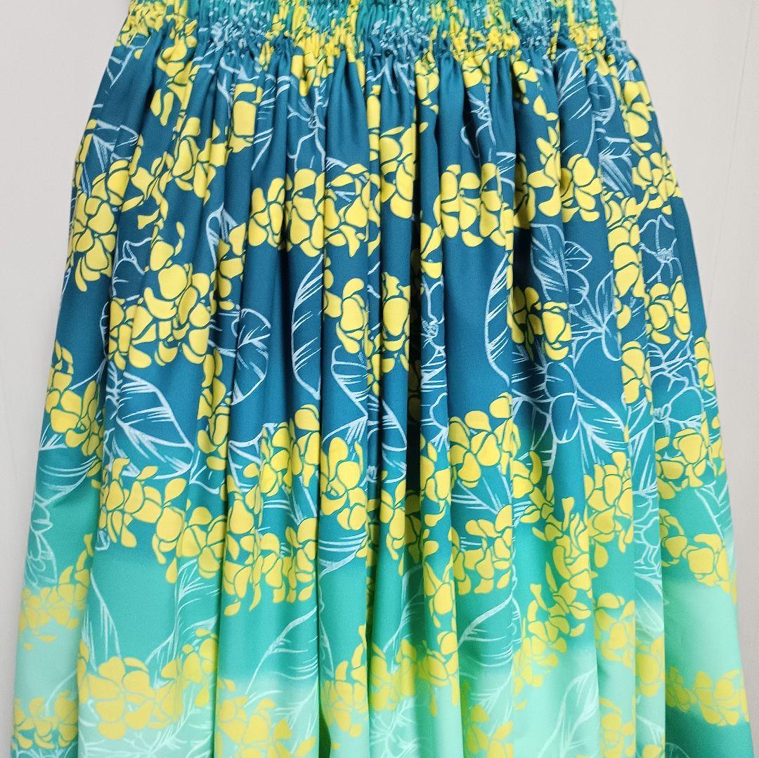 ◎71㎝　新品　パウスカート　フラダンス　エメラルドグリーン