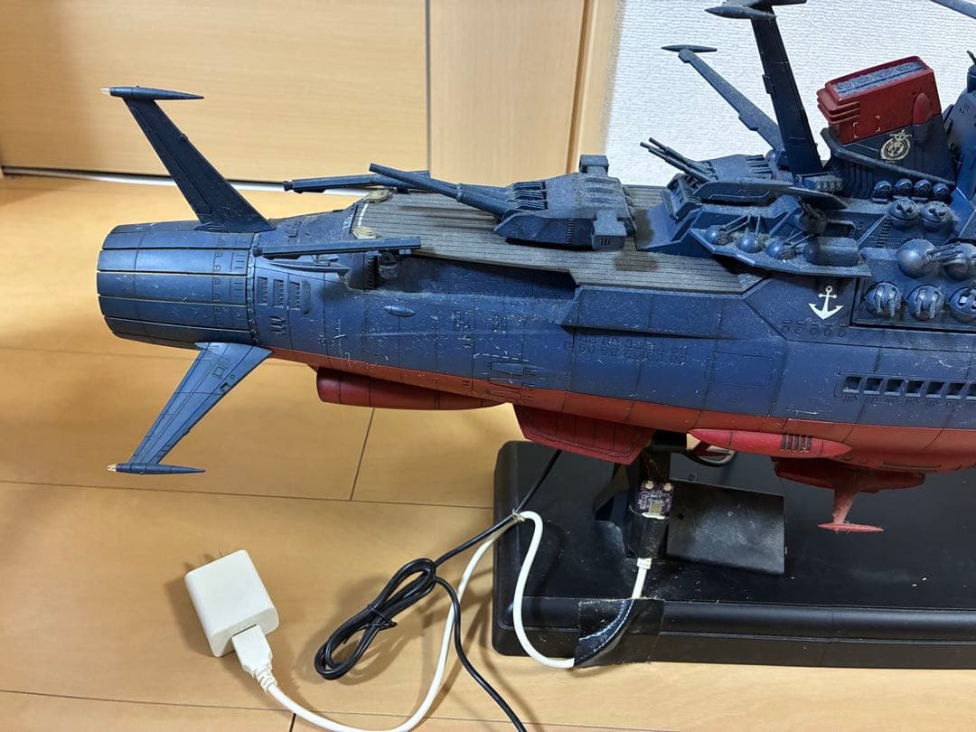 D*5様 宇宙戦艦ヤマト2199 完成品 台座付き 配線あり カスタム塗装 大型