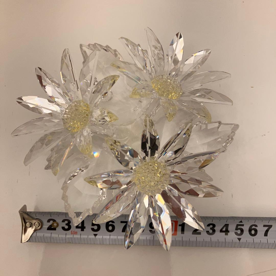 美品★ SWAROVSKI スワロフスキー　クリスタルガラス　エーデルワイス