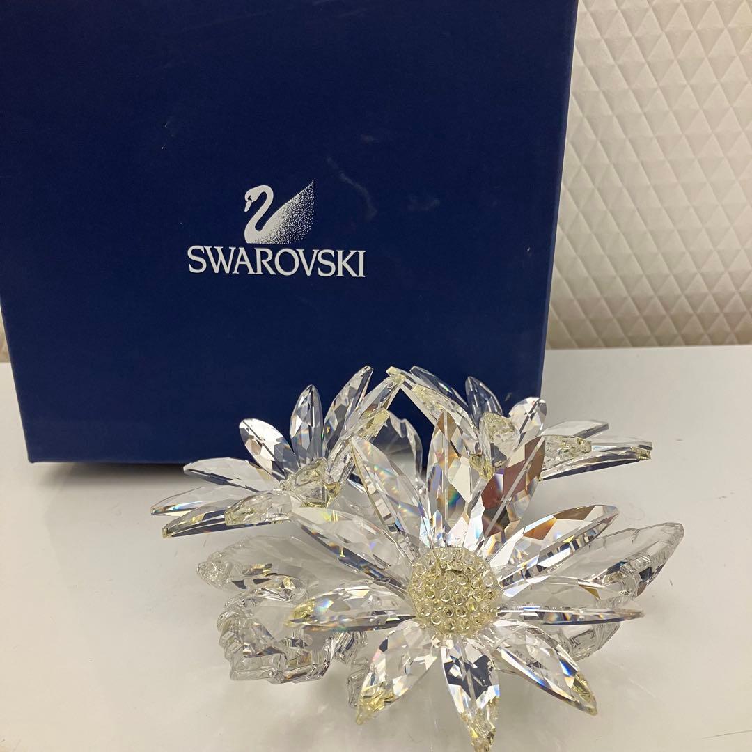 美品★ SWAROVSKI スワロフスキー　クリスタルガラス　エーデルワイス