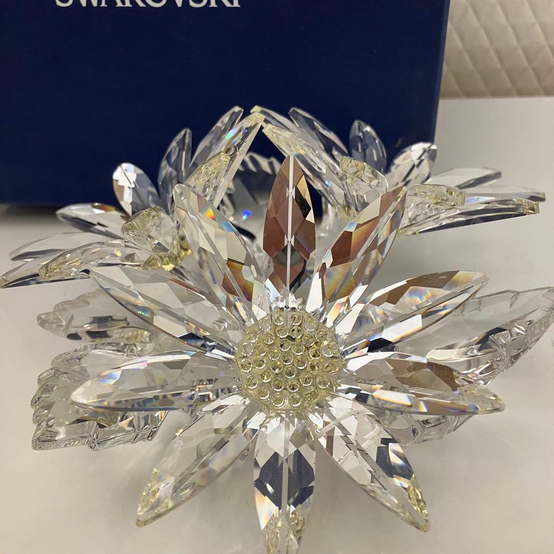美品★ SWAROVSKI スワロフスキー　クリスタルガラス　エーデルワイス