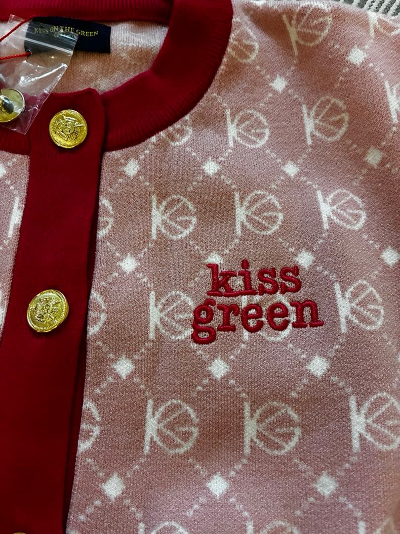 【未使用タグ付】キスオンザグリーン ゴルフ セットアップ ピンク 総柄 M