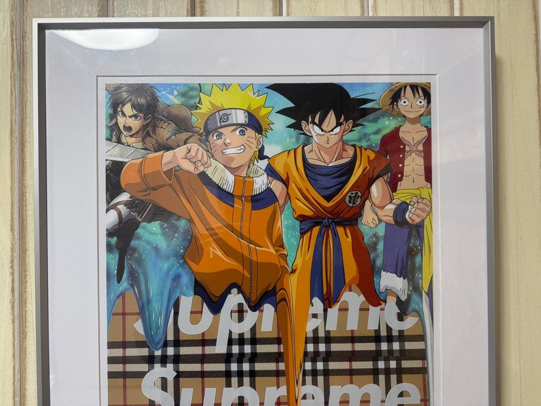 DEATH NYC 額付き 世界限定100枚 ポスターナルトx孫悟空xルフィ