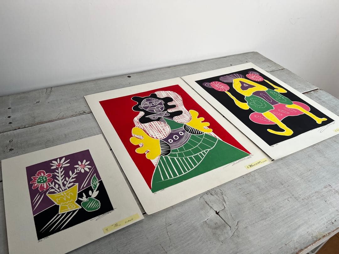 猪瀬辰男リトグラフ24点 限5-20 署名入 1980年 銅版画・石版画 外箱付