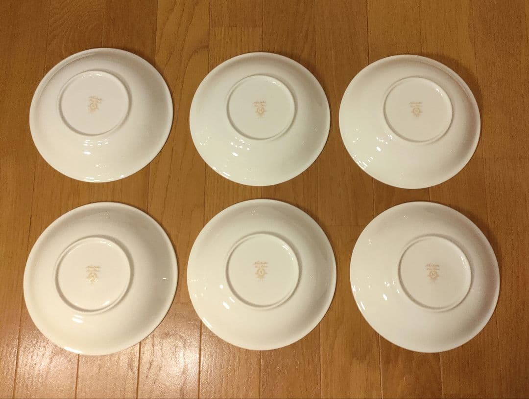 Noritake ノリタケ ホワイト 浅皿 6枚セット 約19cm ②