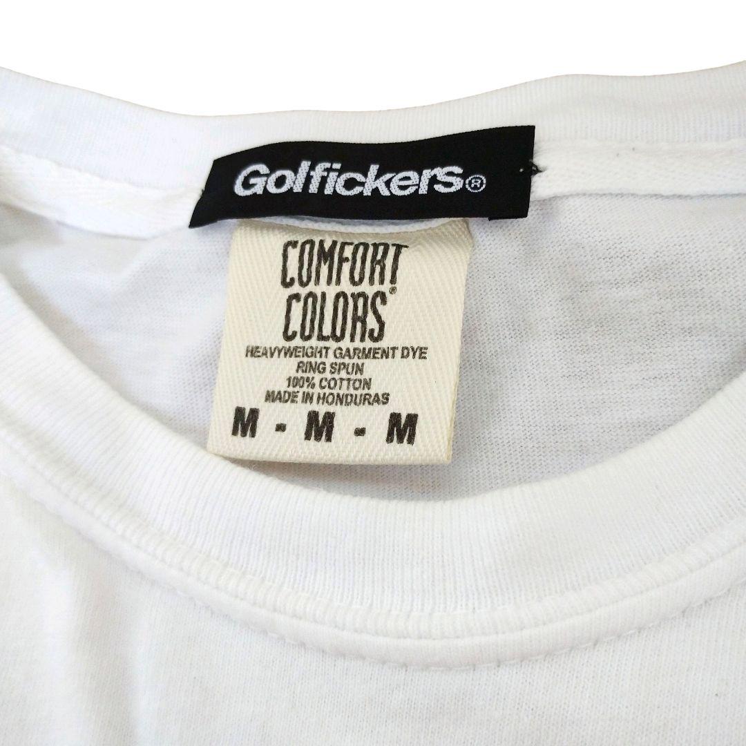 GOLFICKERS ゴルフィッカーズ バックプリント Tシャツ M 白 緑