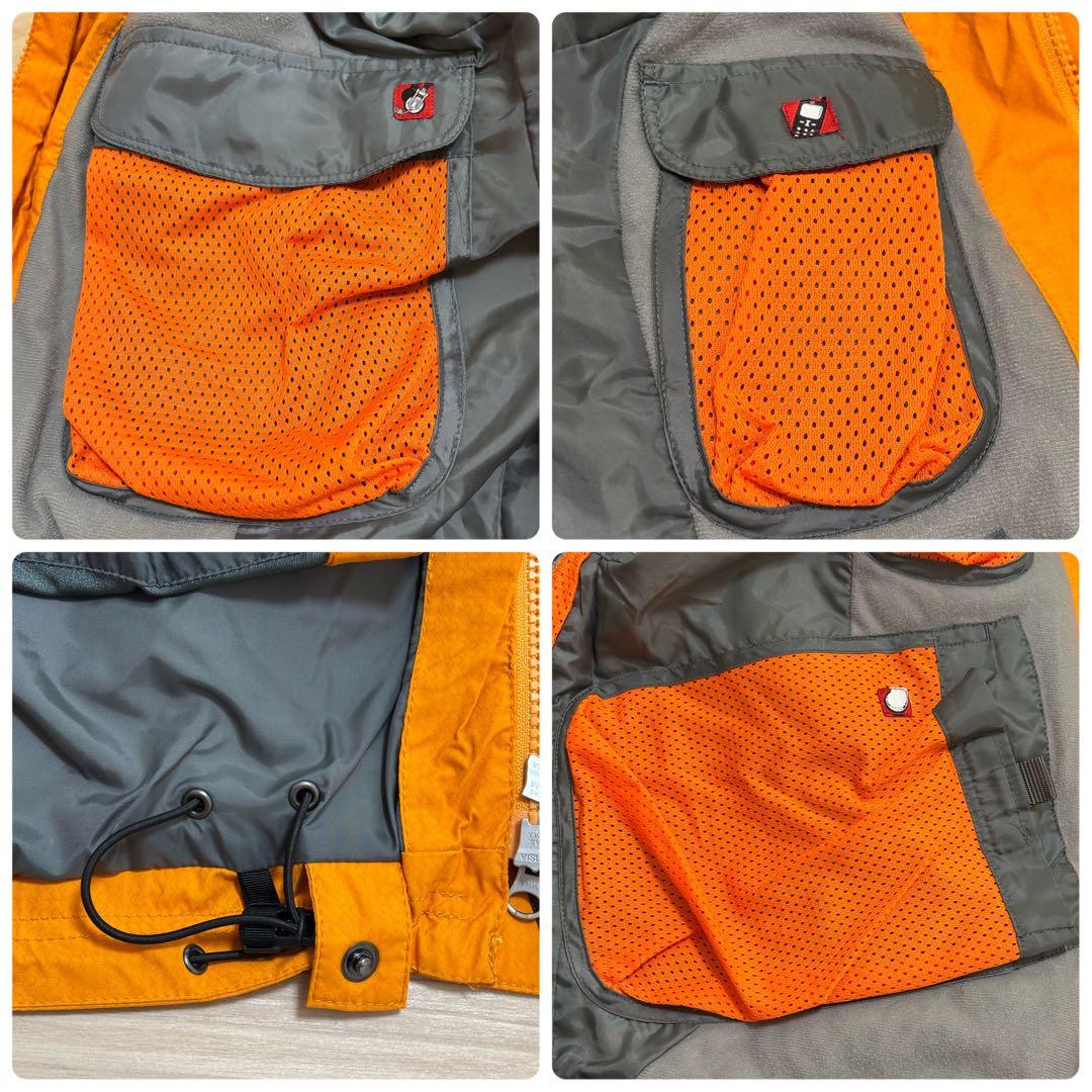 【SALOMONサロモン】ナイロンスキージャケット　オレンジ　旧ロゴ　M～L