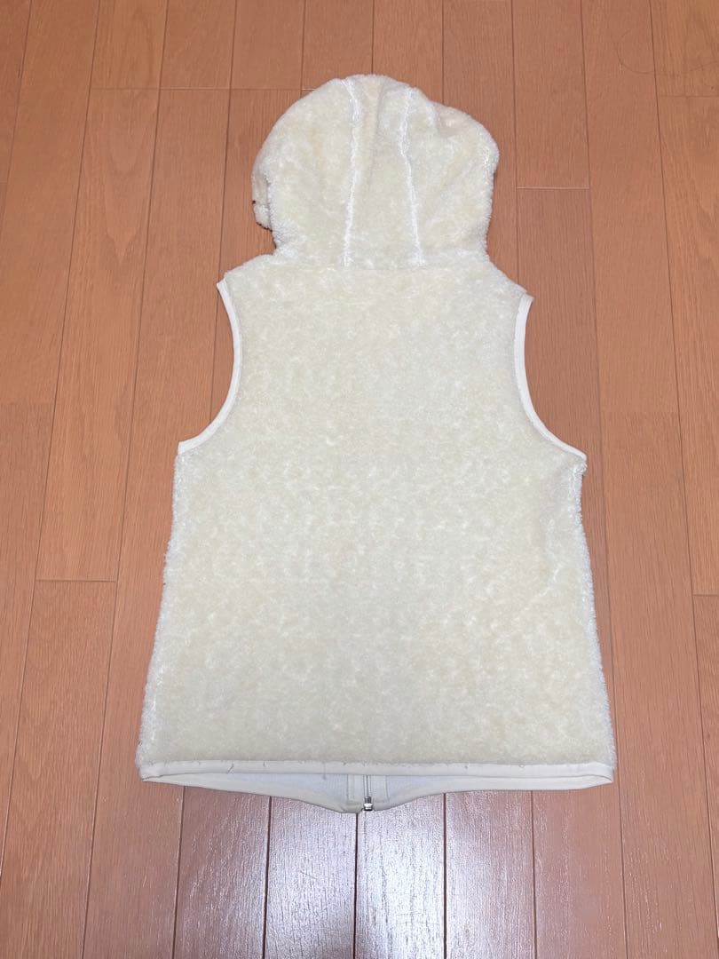 【美品】BEAMS GOLF フード付きベスト M オフホワイト