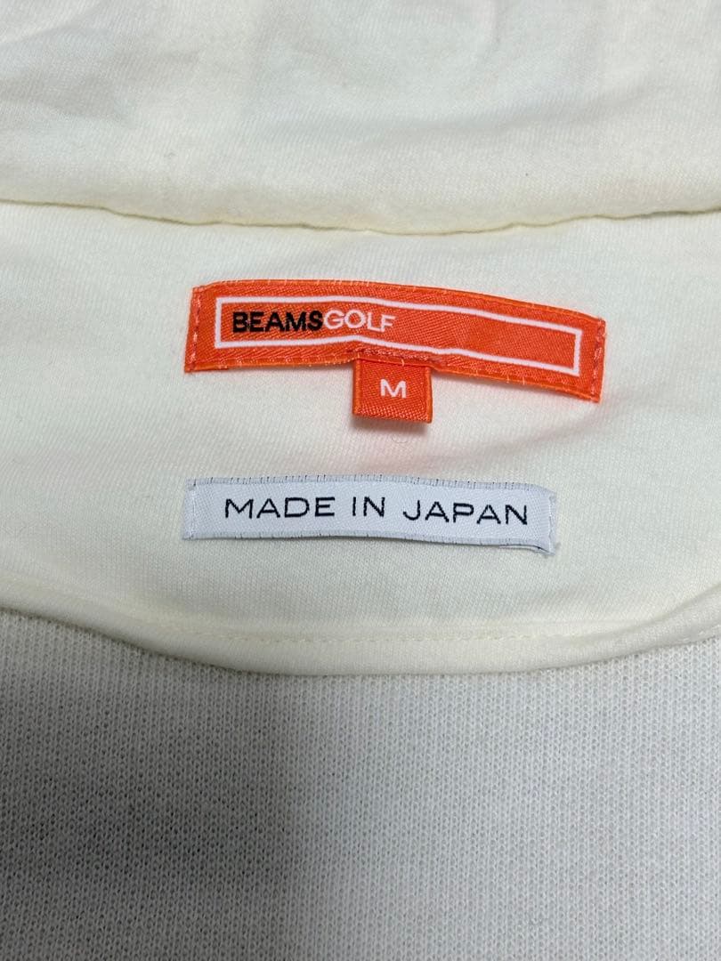 【美品】BEAMS GOLF フード付きベスト M オフホワイト