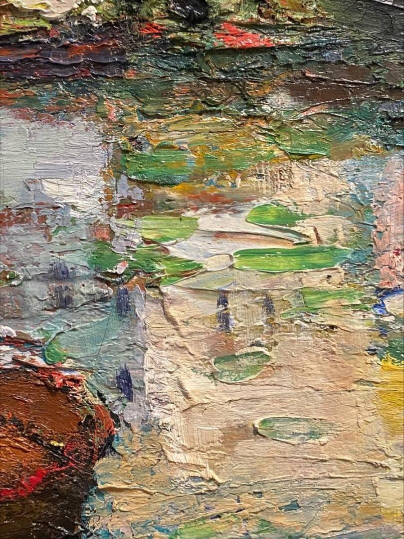 「真作」児玉佐規子　油絵　絵画 【パリ郊外】 風景画　油彩画　サイン有　F8号