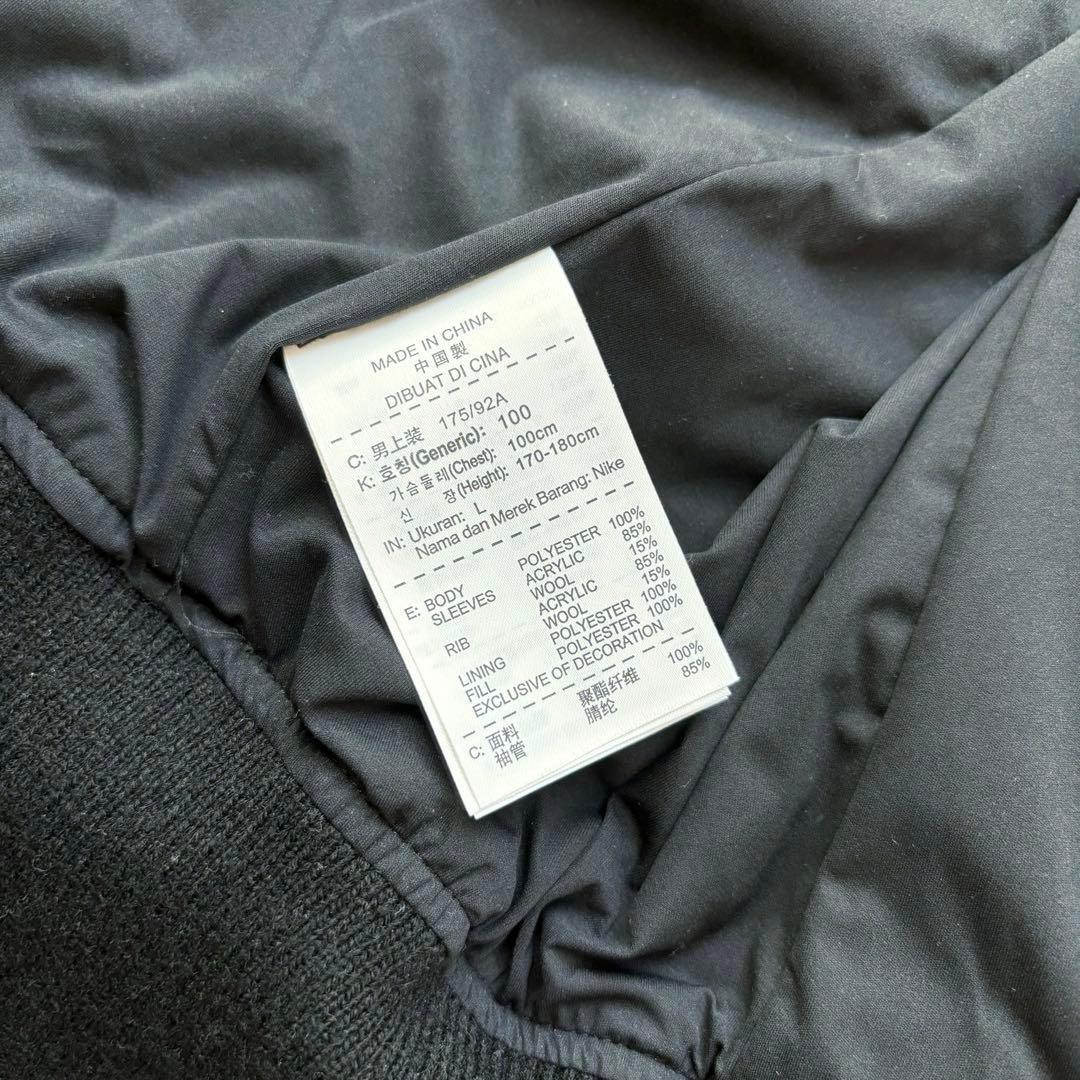 【極美品】NIKE GOLF 中綿ナイロン 袖ウールニット ジップジャケット L